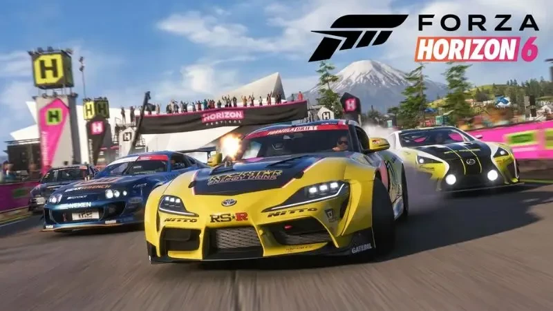 Placement image: Forza Horizon 6 (Microsoft) — Various: Snõõper, GATSA!, SHIMA, Lala Lala, Bad Colours, Von Boch / Sparrow & Barbossa, Obongjayar, Magic Sword, TEKE::TEKE, Tacocat